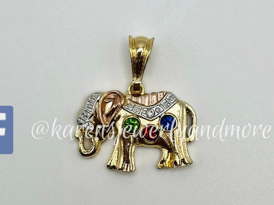 Three Tone elephant pendant